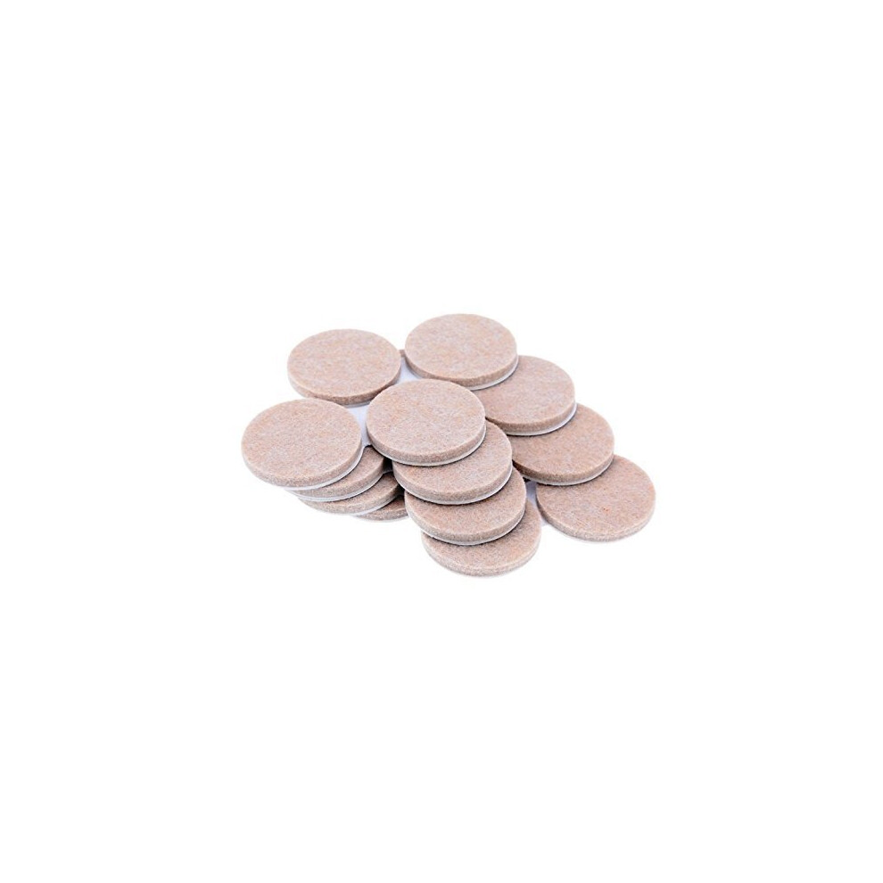 Bulk Hardware BH01175 Thick Self Adhesive Round Heavy Duty Felt Pads, 19 mm (3/4 inch) x 4 mm - Pack of 24-image-OPC-PN567Z-NEW