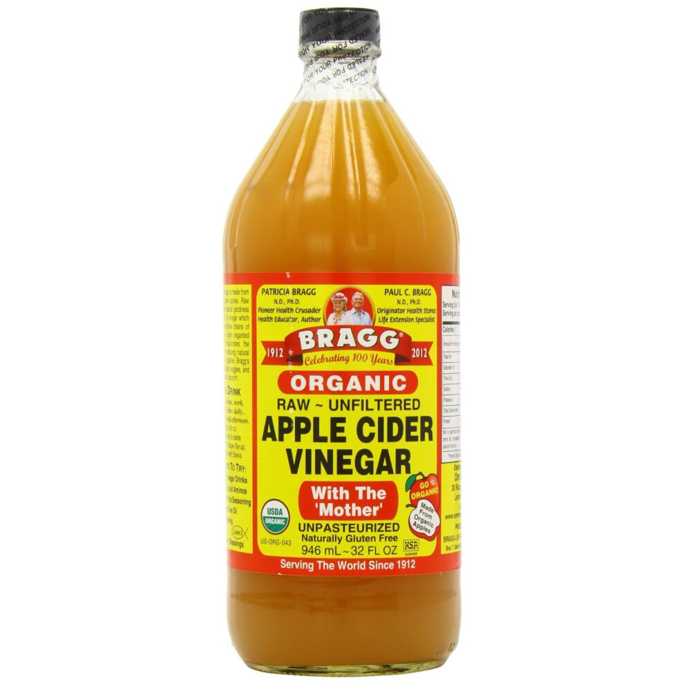 Braggs Organic Apple Cider Vinegar 946ml (Pack of 2) - Rich in enzymes & potassium; supports digestion, pH balance, and skin health - C-2022