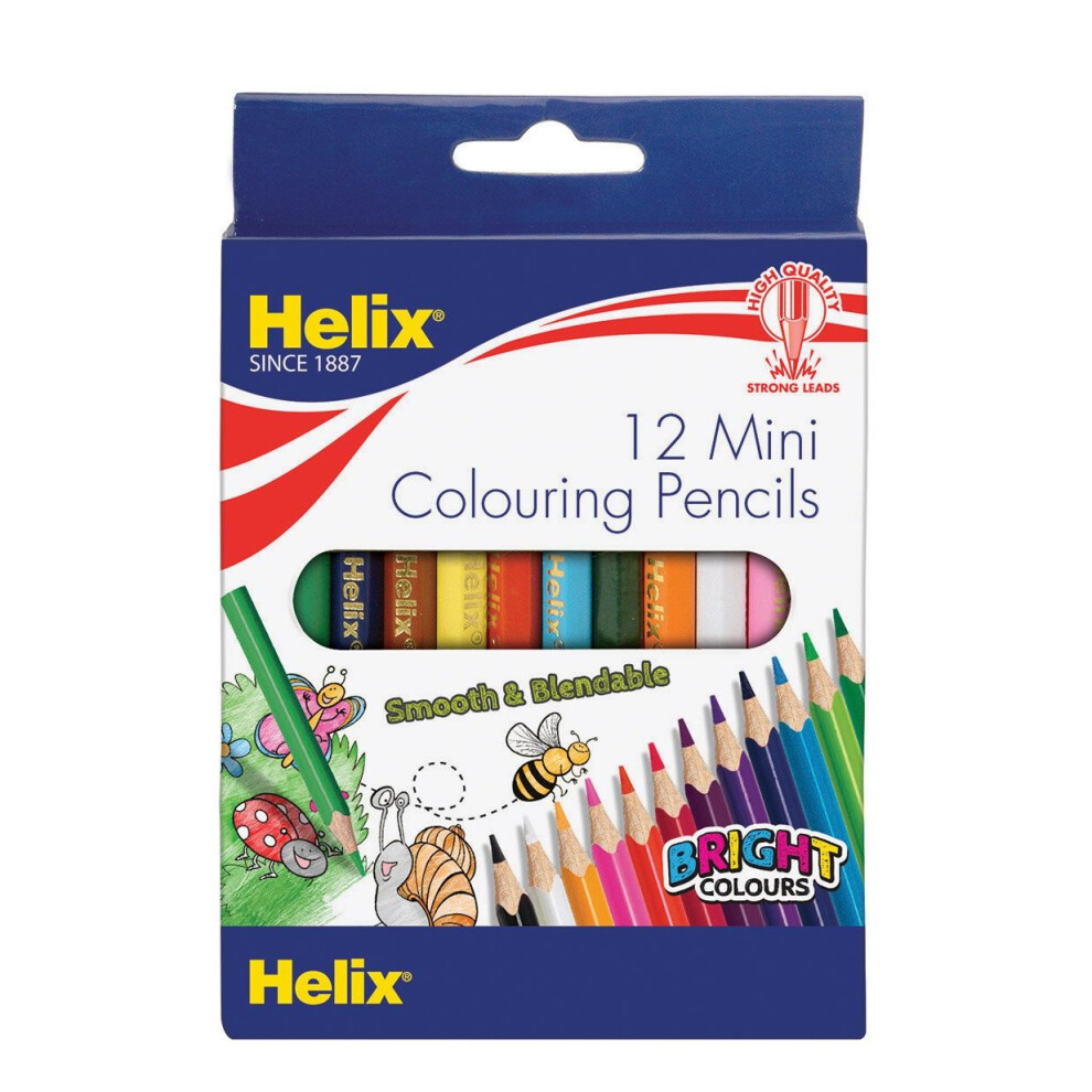 Helix Mini Colouring Pencils (Pack of 12)