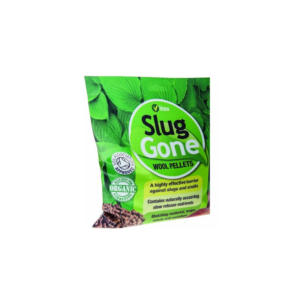 Vitax 1L Slug Gone Natural Wool Barrier Pellets (5SLG1) – Organic Slug & Snail Barrier, Mulch, Soil Association Approved