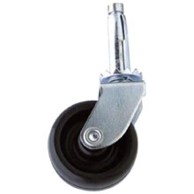 Bulk Hardware BH01563 40mm (1.1/2 inch) Single Nylon Wheel Swivel Castors Casters, Socket Grip Neck Stem Fix - Pack of 4