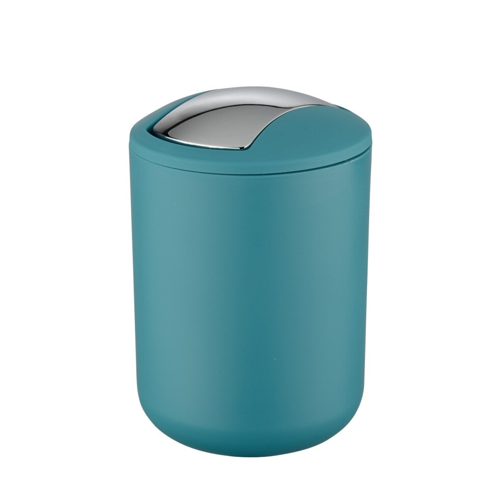 Wenko "Brasil Swing Cover Bin, Petrol Blue, Small