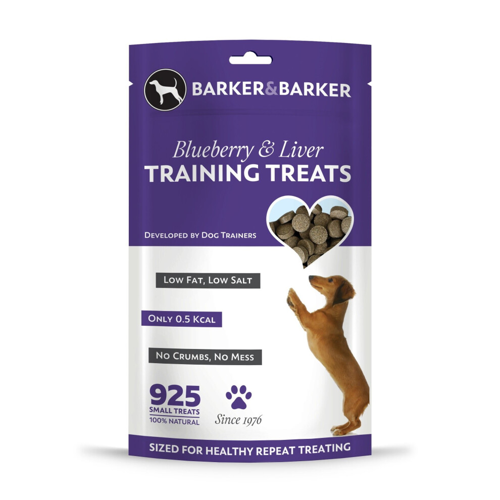 Barker-And-Barker Barker And Barker Low Fat Dog Training Treats 925 Small Blueberry & Liver Treat Pouch