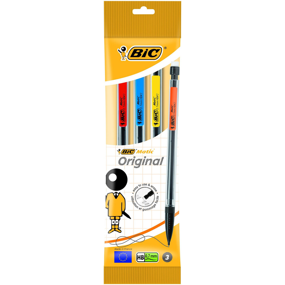 BIC Matic Classic Mechanical Pencils 0.7 Pack of 3