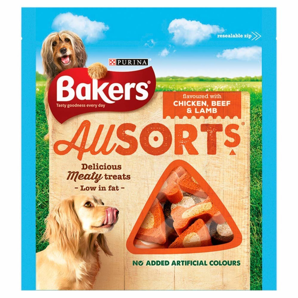 Bakers Allsorts Dog Treats Chicken and Beef 98g - Case of 6 (588g)