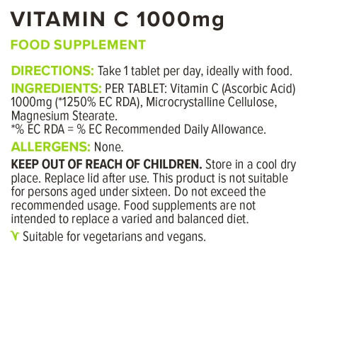 BULK POWDERS Vitamin C 1000 mg Tablets - Pack of 90 Tablets 2