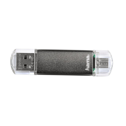 Hama Hama Laeta Twin 32GB USB 2.0 Flash Pen Drive,Grey 1