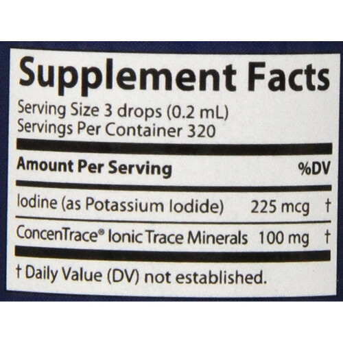 Trace Minerals Æ, Ionic Jod, 225 mcg, 2 fl oz (59 ml) 1