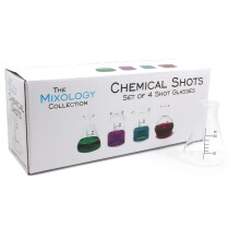 MIXOLOGY CHEMICAL SHOT GLASSES SET OF 4