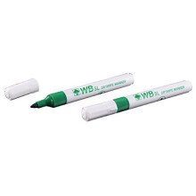 Hainenko 871004 WB SL Bullet Tip Dry Wipe Marker - Green (Pack of 10)