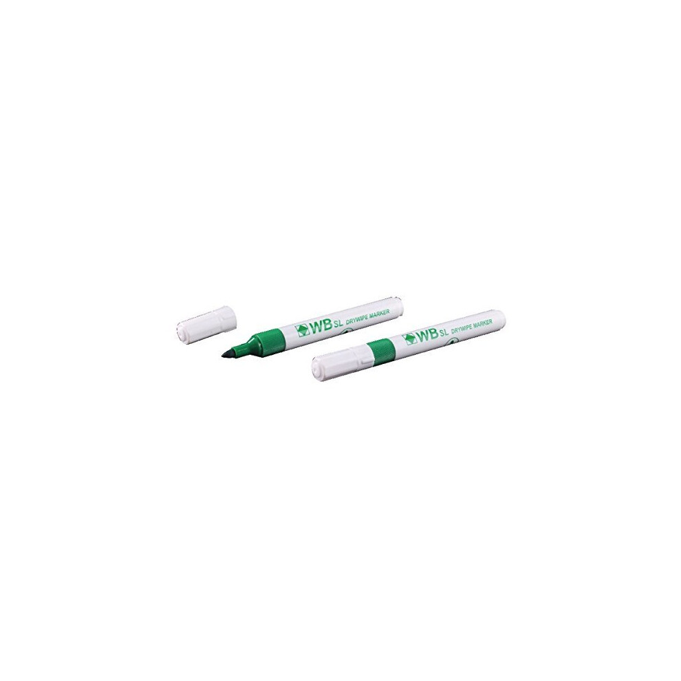 Hainenko 871004 Wb Sl Bullet Tip Dry Wipe Marker - (Pack Of 10) Green