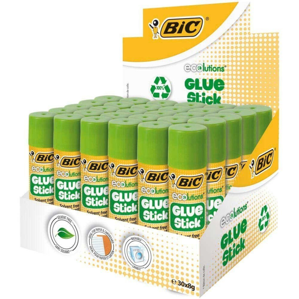 Bic Ecolutions Glue Stick Box Of 30