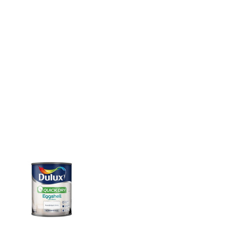 Dulux Dulux Quick Dry Eggshell Paint, 750 ml - Pure Brilliant White