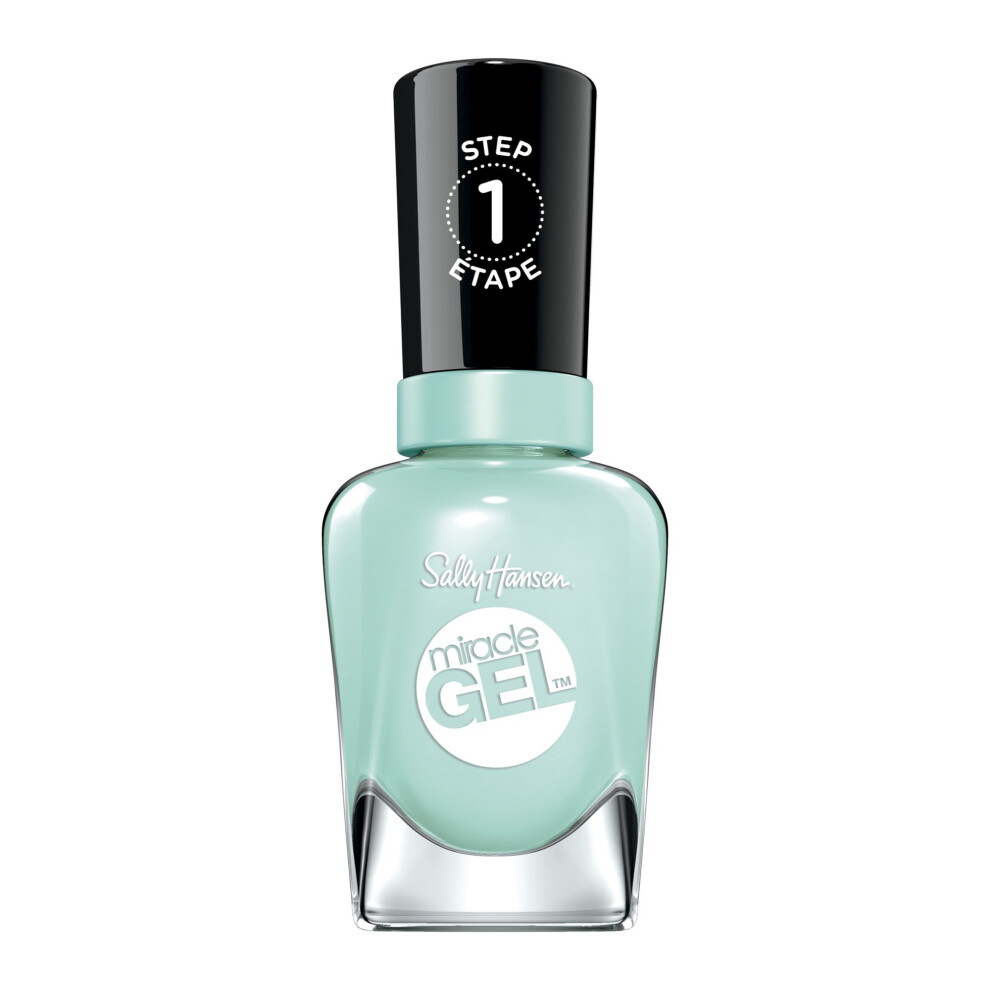 Sally Hansen Miracle Gel Nail Polish, Green and Orange Shades, 240 B Girl, a Cool Green, 14.7 ml