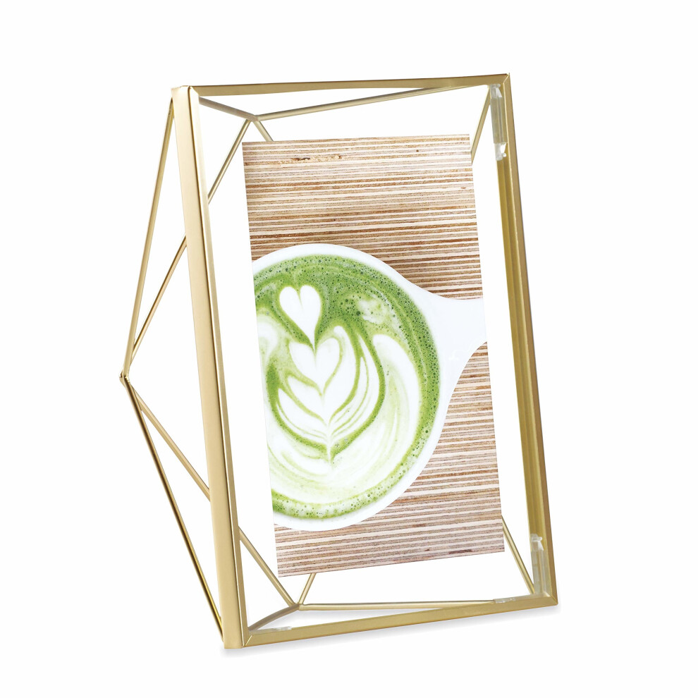 Umbra 313015-221, Steel Prisma Multi-Photo Frame, Brass (Laiton), 5x7