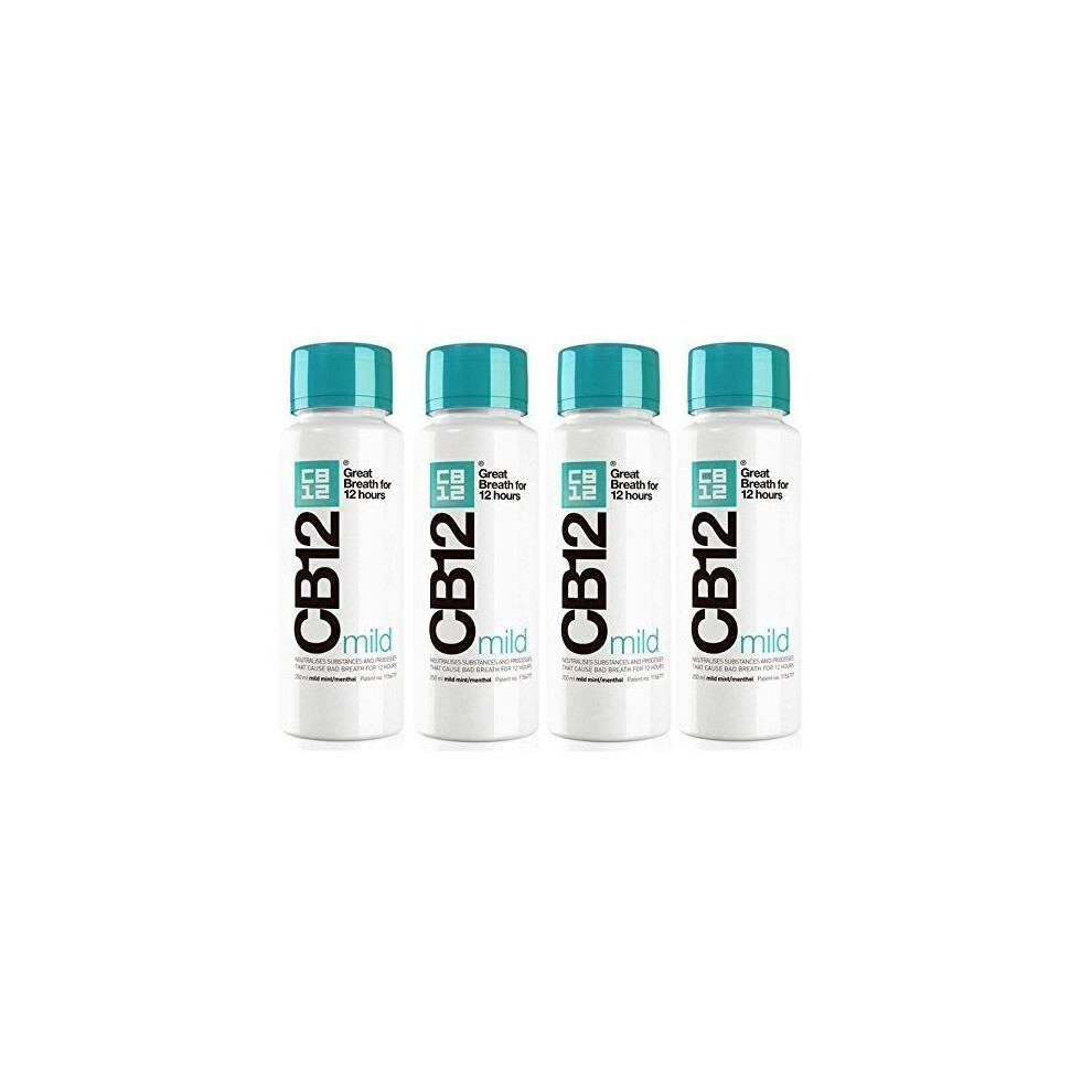 CB12 250ML 4 PACK MILD MINT Safe Breath Oral Care Agent