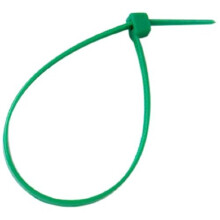Bulk Hardware BH01197 100mm (4 inch) x 2.5mm Nylon Lockable Cable Zip Ties - Green, Pack of 100