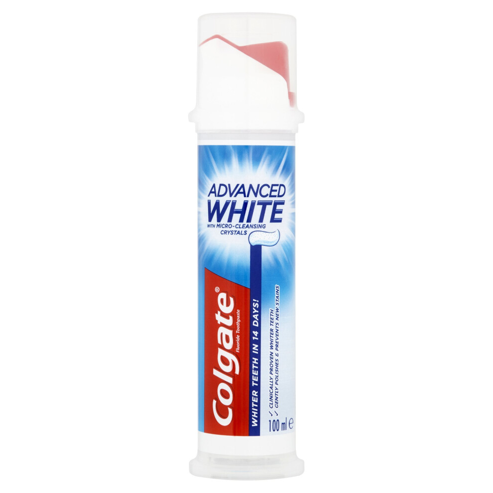 Colgate Advanced Whitening Toothpaste Pump - 100 Ml