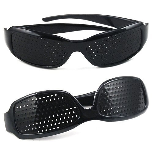 Accessotech Black Eyesight Improvement Vision Care Exercise Eyewear Pinhole Glasses Training 2
