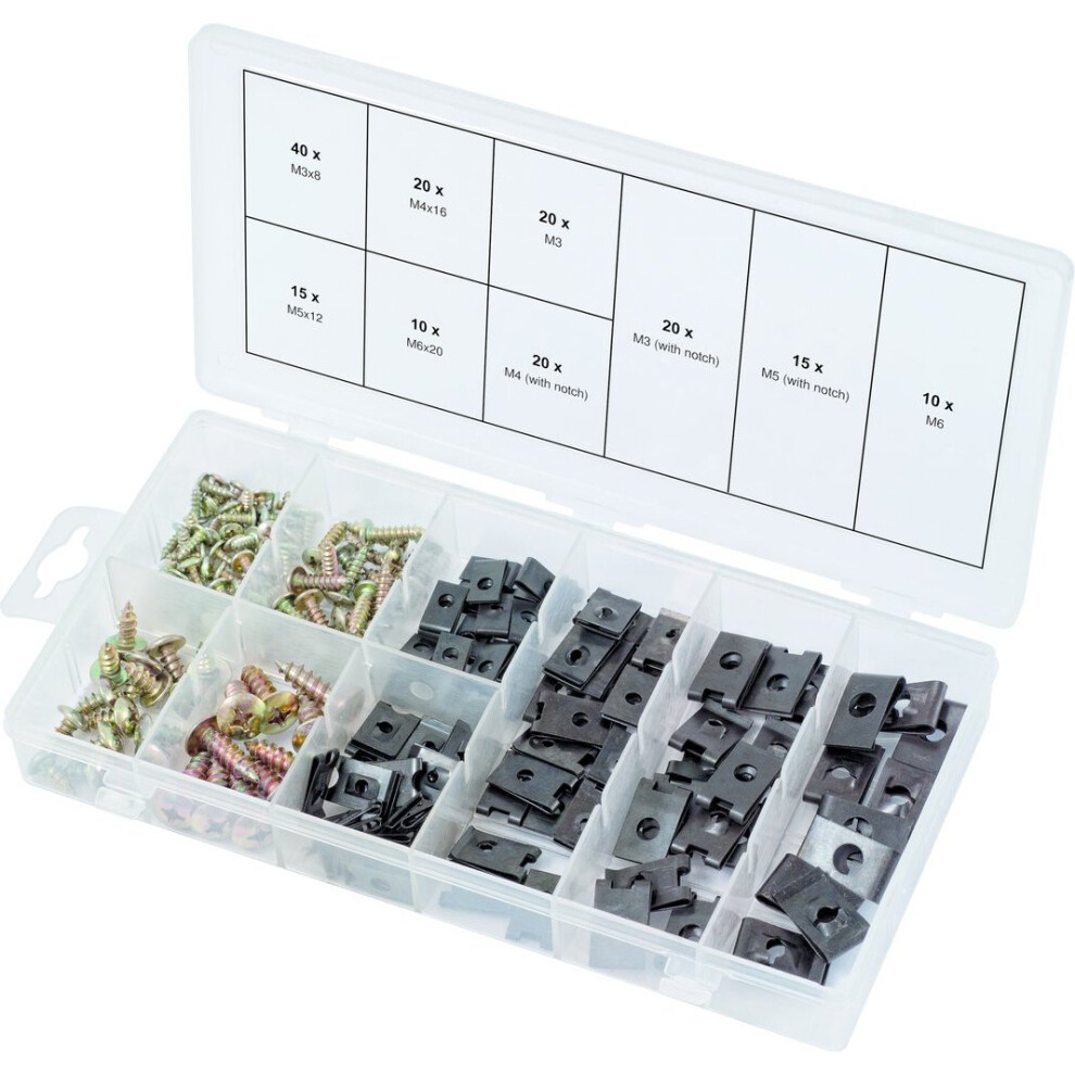 Ks Tools 970.0530 Bodywork Nuts & Screws Assortment, 170 Pcs 4042146510971