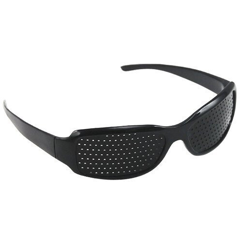Accessotech Black Eyesight Improvement Vision Care Exercise Eyewear Pinhole Glasses Training