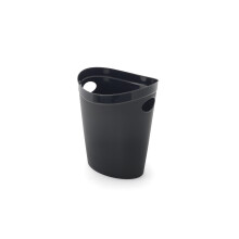 Addis Plastic Waste Paper Bathroom Bedroom Office Bin, 12 litre, Black