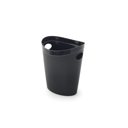 Addis Addis Plastic Waste Paper Bathroom Bedroom Office Bin, 12 litre, Black