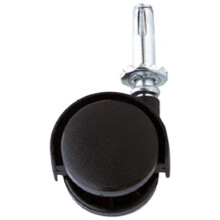 Bulk Hardware BH01565 Twin Nylon Wheel Castors Casters, Socket Grip Neck Stem Fix, 40mm (1.1/2 inch), Load Bearing 25Kg - Pack of 4