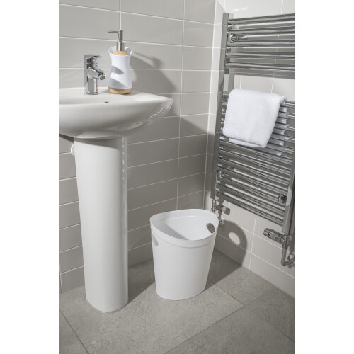 Addis Addis Plastic Waste Paper Bathroom Bedroom Office Bin, 12 litre, Black 2