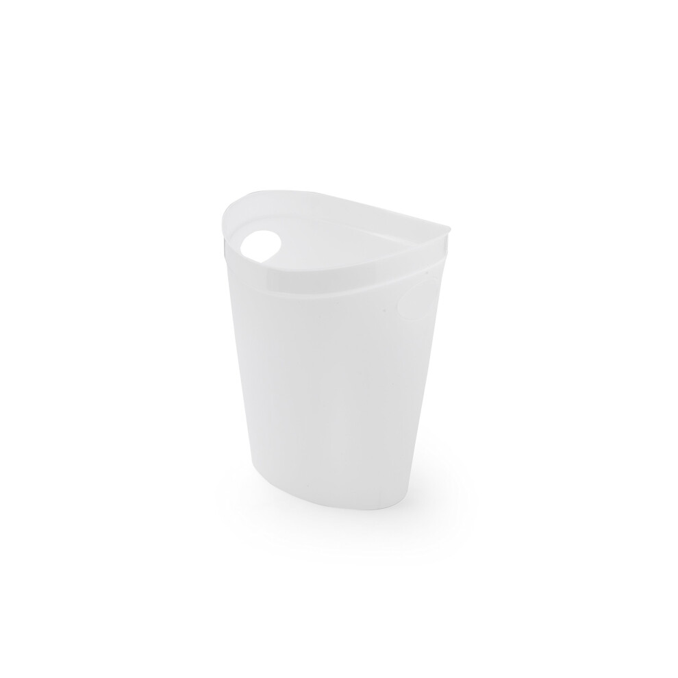 Addis Plastic Waste Paper Bathroom Bedroom Office Bin, 12 litre, White