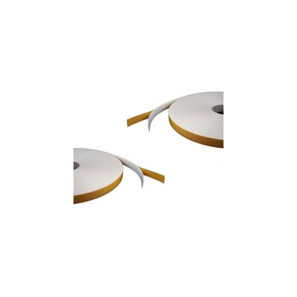 Double Sided Foam Tape - White - 5Mm X 10Mm X 12M - Security / Glazing / Craft Tape 658700296836