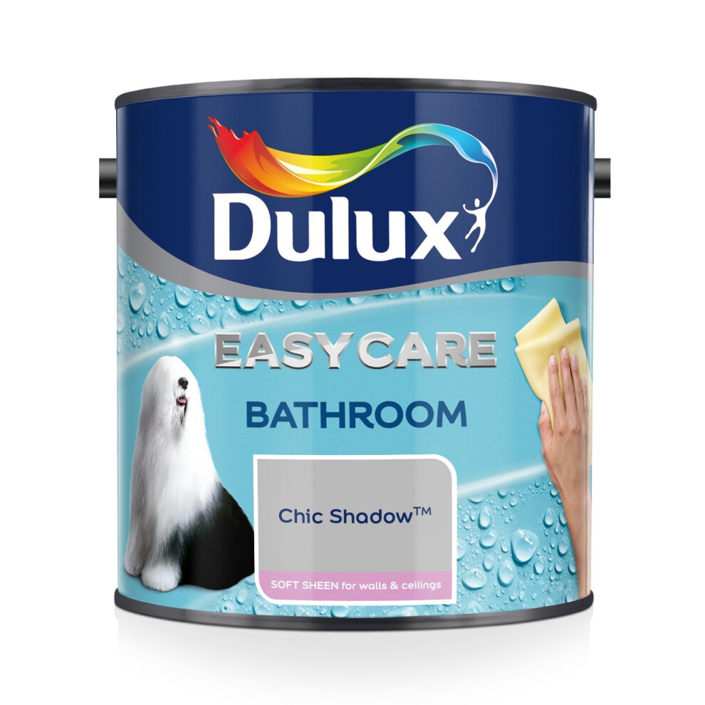 Dulux Easycare Bathroom Plus Soft Sheen Paint, Chic Shadow, 2.5 Litre