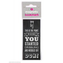 Funny Humorous 'Fell Asleep' Magnetic Bookmark