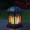 Festive Lights Garden Candle Lantern - Solar Powered - Flickering Effect - Amber LED - 27cm 1