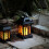 Festive Lights Garden Candle Lantern - Solar Powered - Flickering Effect - Amber LED - 27cm 2