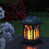 Festive Lights Garden Candle Lantern - Solar Powered - Flickering Effect - Amber LED - 27cm 7