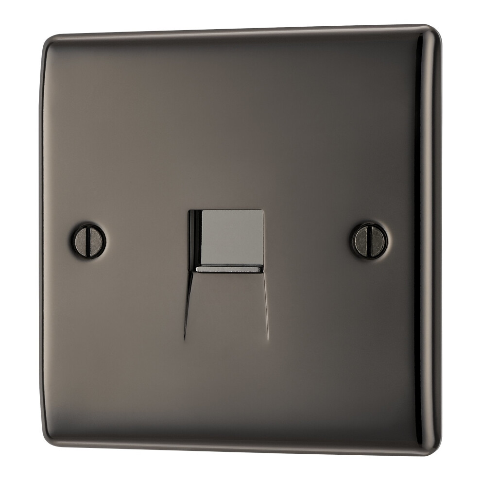Bg Electrical Nbnbtm1 Metal Black Nickel Single Master Telephone Socket 5050765023382