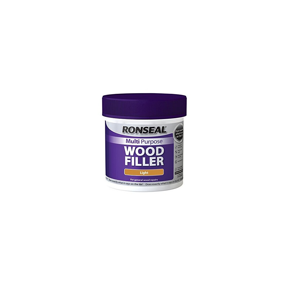 Ronseal MPWFL465 465 g Multi-Purpose Wood Filler Tub - Light