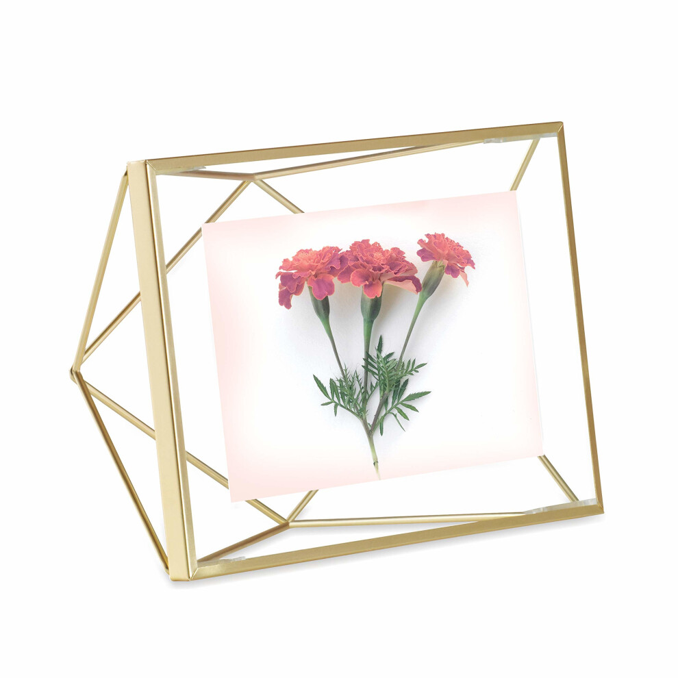 Umbra 313016-221, Steel Prisma Multi-Photo Frame, Gold (Matt), 4x6