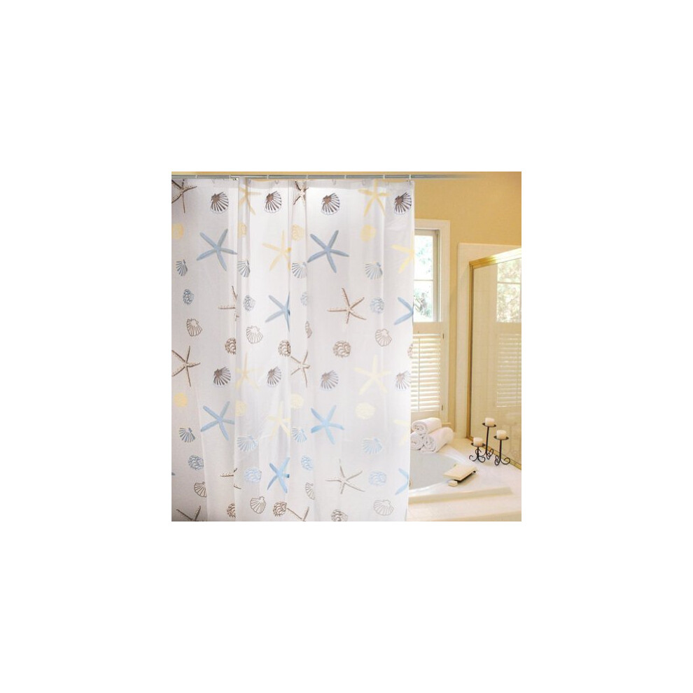 Cozyswan Elegant PEVA Bathroom Shower Curtain with Hooks 72 Inches X 72 Inches