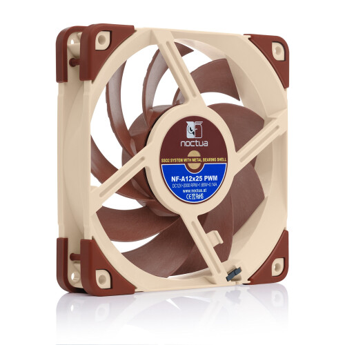 Noctua NF A12x25 PWM Computer case Fan 12 cm Beige, Red 1