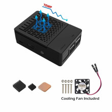 GeeekPi Case Raspberry Pi 3 Model B+ (B Plus) Cooling Fan 3PCS Heatsinks Raspberry Pi 3/2 Model B (Not Include Raspberry Pi Board)(Black)