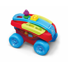 Mega Bloks FVJ47 Blocks Shape Sorting Wagon Toy, Multi-Colour, One Size