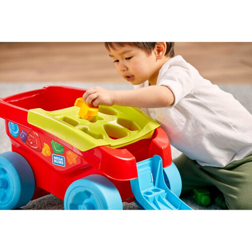 Mega Bloks FVJ47 Blocks Shape Sorting Wagon Toy, Multi-Colour, One Size 2