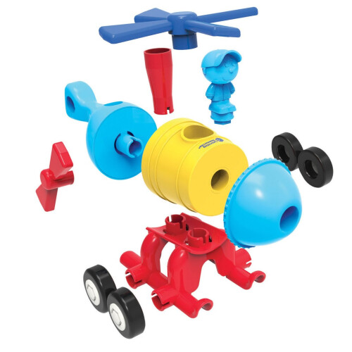 Learning Resources Learning Resources 1-2-3 Build It! Ρόκετ-Τρένο-Ελικόπτερο, Παιχνίδι Κατασκευής, 17 Τεμάχια, 2+ Ετών 2