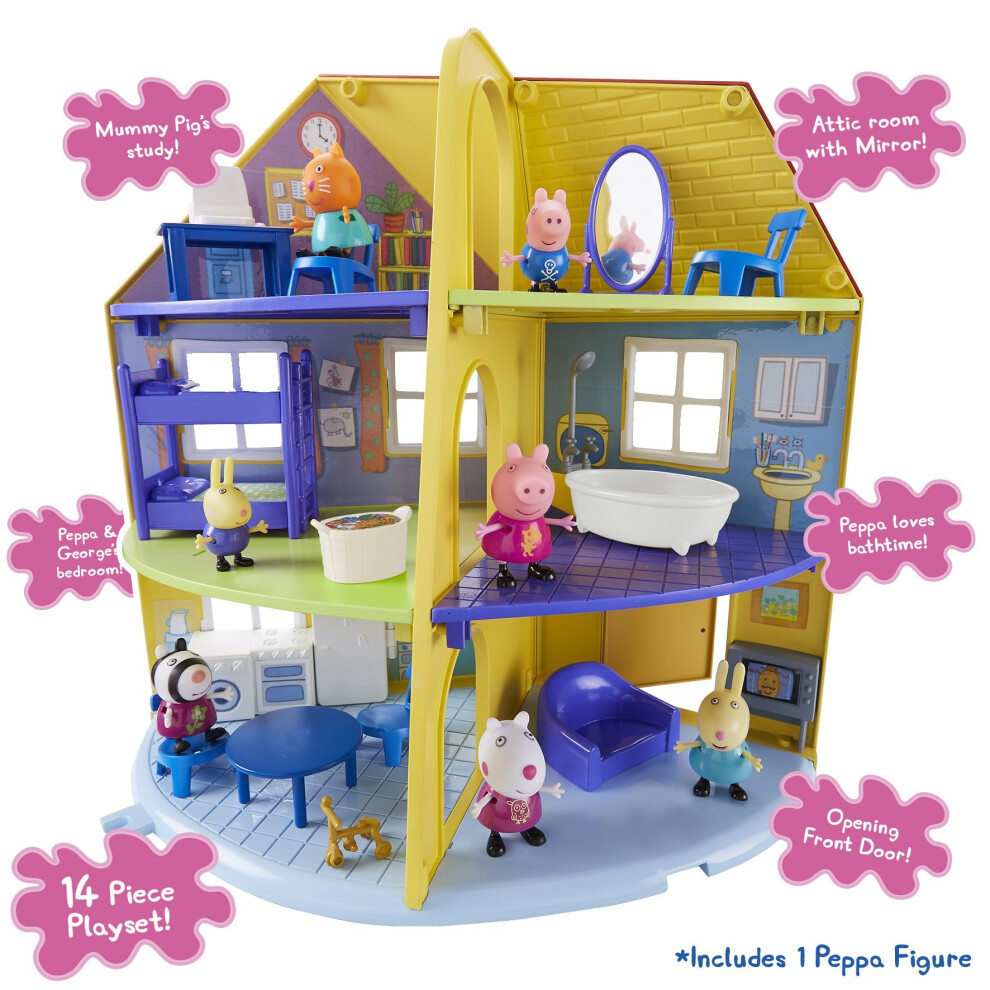 Peppa Pig 06384 Peppa s Family Home Playset with articulated Peppa Pig figure on OnBuy