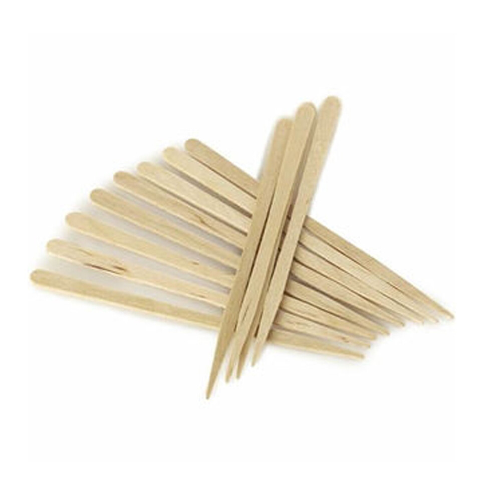 Plain 206 Eyebrow Small Wooden Wood Tongue Depressors Spatulas Wax Waxing Tatoo Sticks