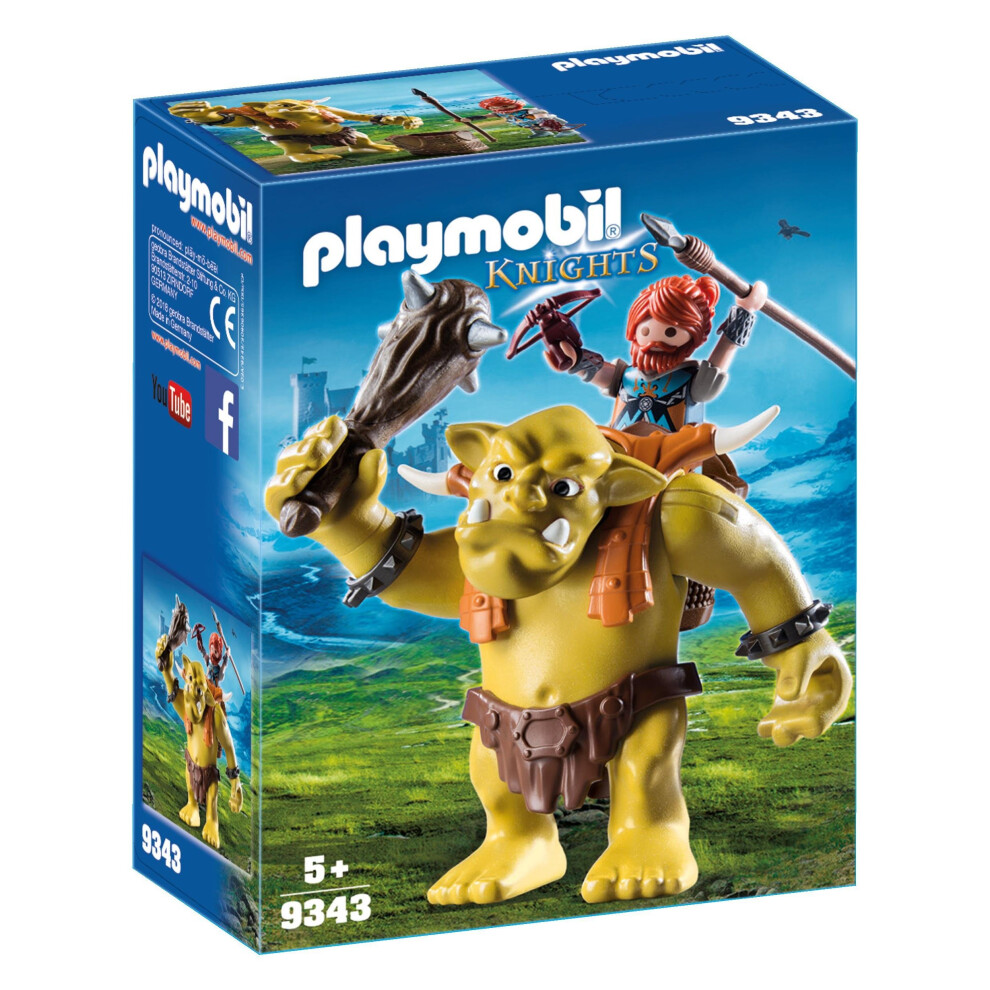 Playmobil 9343 Knights - Giant Troll with Dwarf Fighter