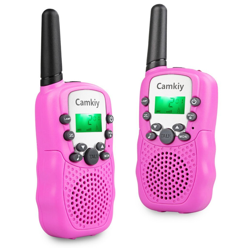 Walkie Talkies for Girls Long Range Built-in Torch 446MHz Walky Talky Birthday Present Toys for Outdoor Camping Hiking Pink