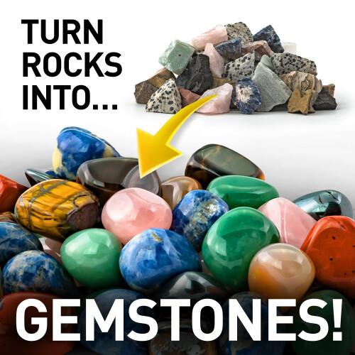 National Geographic NATIONAL GEOGRAPHIC Starter Rock Tumbler Kit - Durable Leak-Proof Rock Polisher for Kids - Complete Rock Tumbling Kit - Geology Hobby Science Kit 2